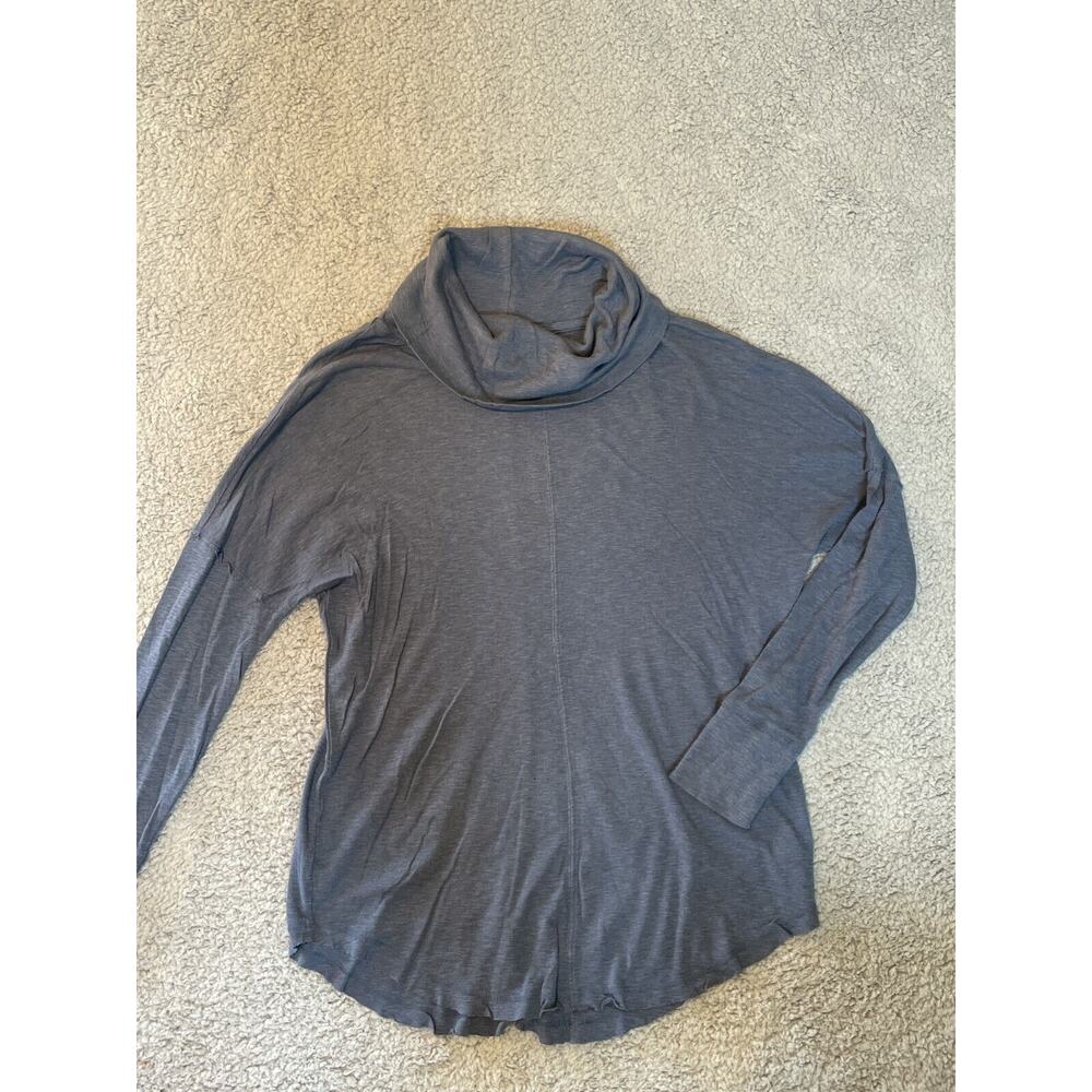 Paraphrase Tunic Top Blue‎ Peru Size small Jersey Cowl Neck
